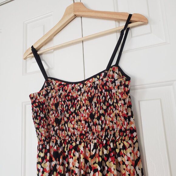 Johnny Martin Multi Color Dress - Size M - Flowy, ruched, spaghetti straps. - Picture 12 of 12